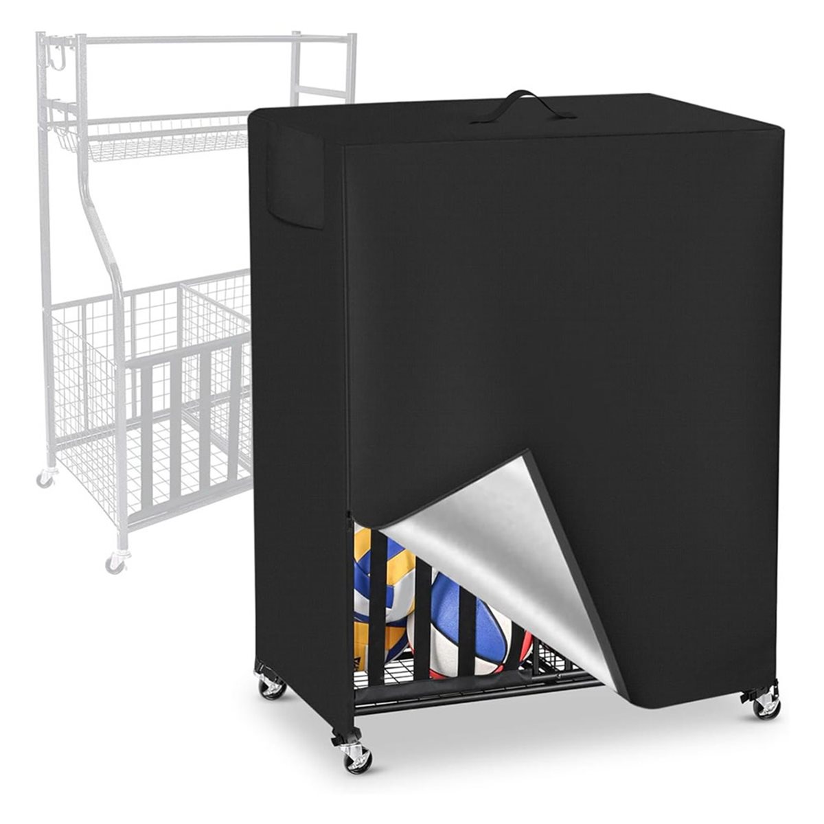 Sports Equipment Bag - Basketball Rack Cover Garage Sports Equipment