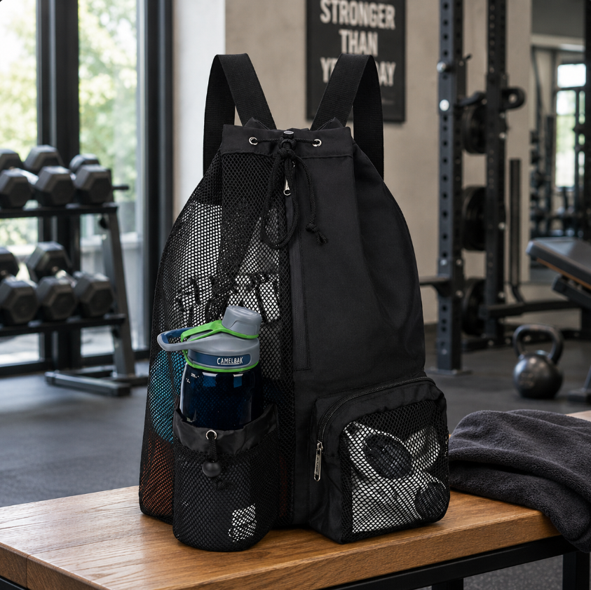 Sports Equipment Bag - Drawstring Beach Storage Bag Men Women
