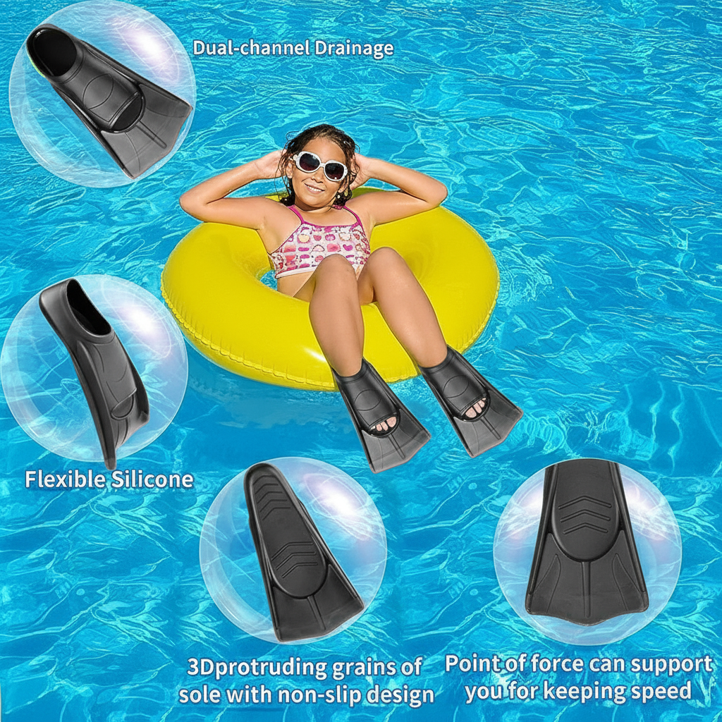 Silicone Fins Swim Training Sn - Swim Fin Short Blade recension och pris