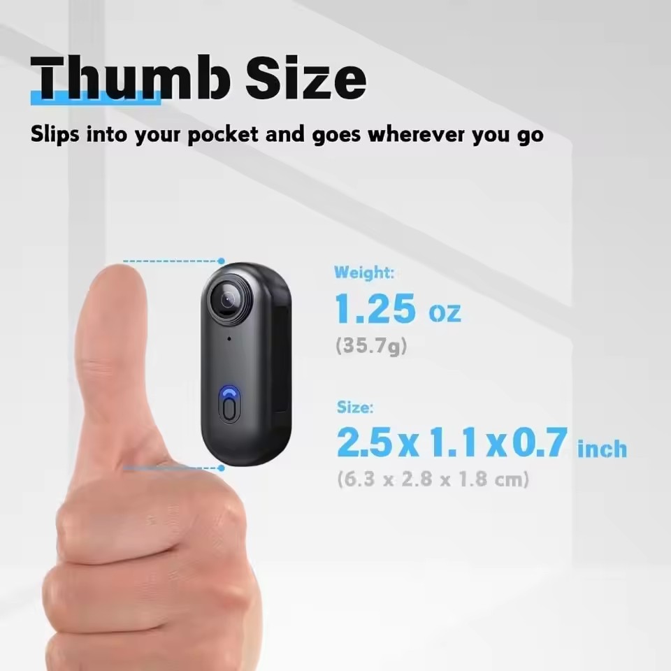 4K thumb camera, equipped with - Sports Equipment Video recension och pris