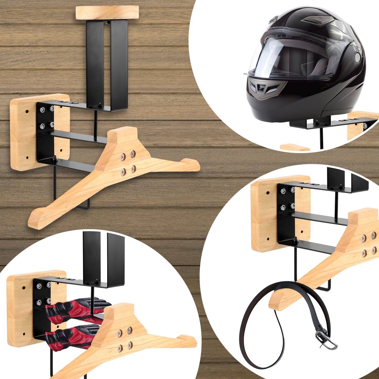 Wood Motorcycle Helmet Holder  - Sports Equipment For Home recension och pris