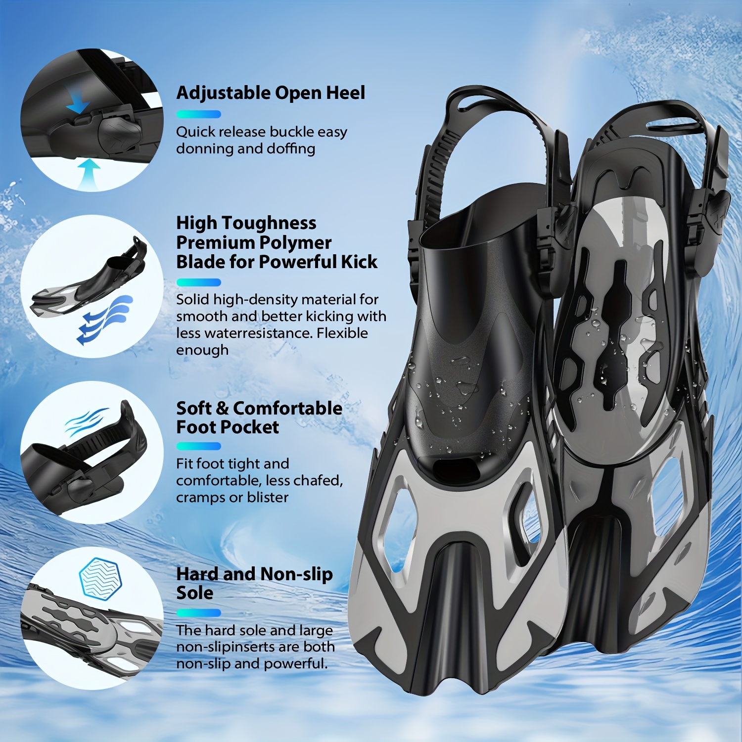 Swim Flippers Snorkel Fins Sho - Swim Fin Short Blade recension och pris