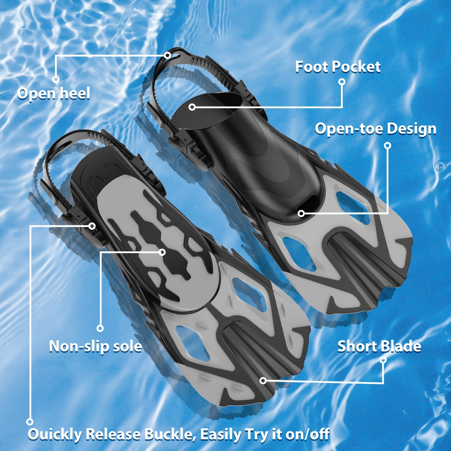 Swim Flippers Snorkel Fins Sho - Swim Fin Short Blade recension och pris