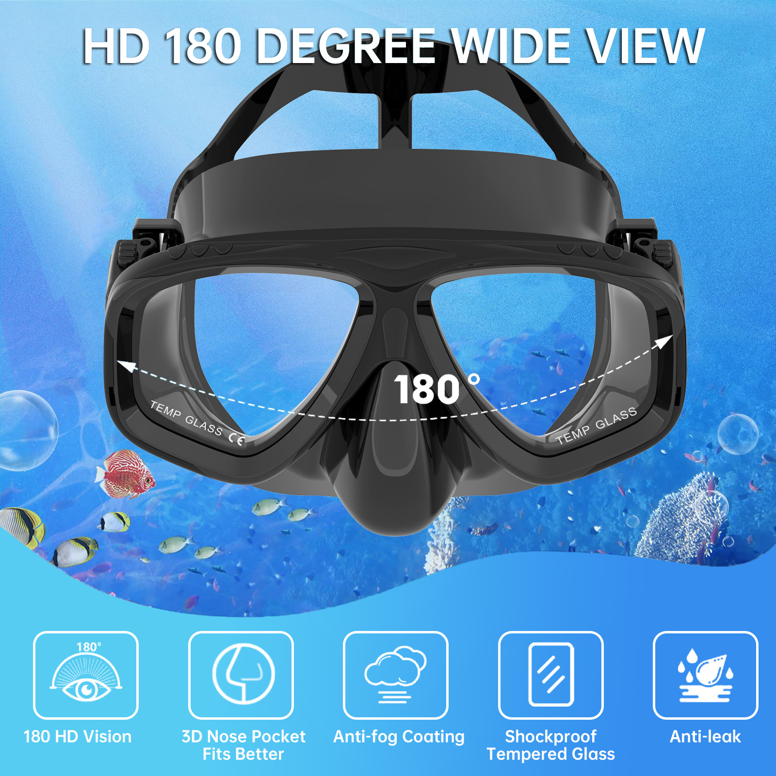 Mask Fins Snorkel Set 4 in 1 P - Swim Fin Short Blade recension och pris