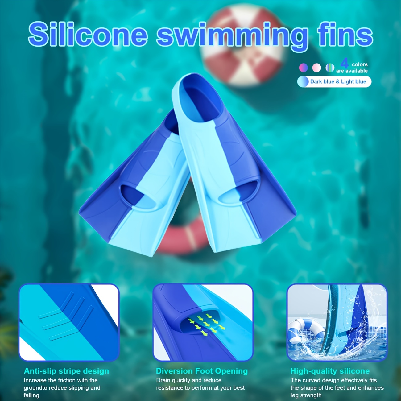 Silicone Swimming Fins Full Fo - Swim Fin Short Blade recension och pris