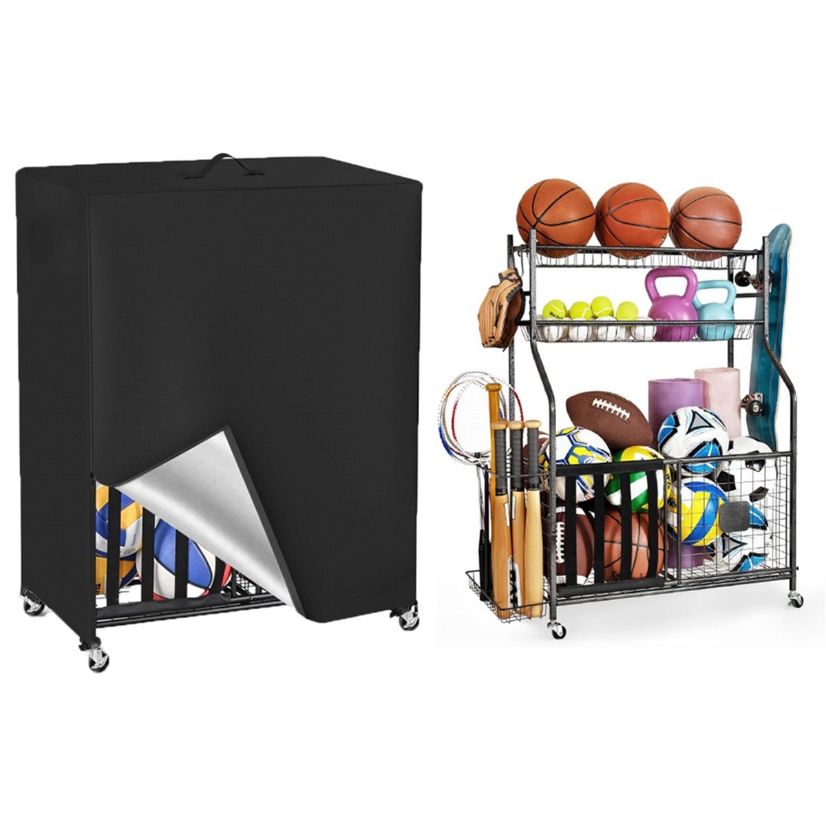 Basketball Rack Cover Garage S - Sports Equipment Bag recension och pris