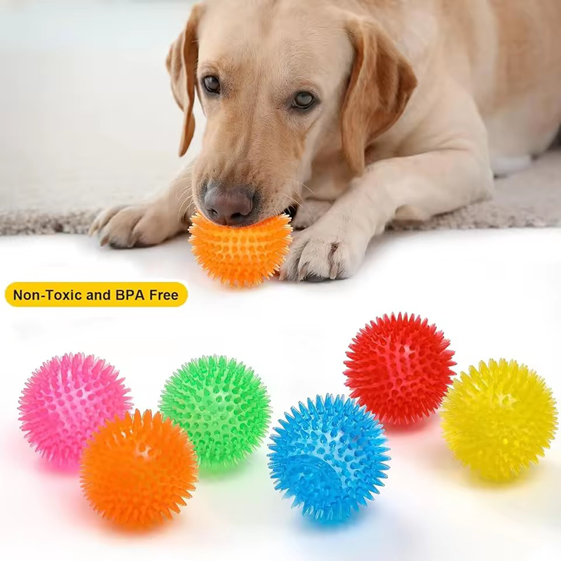 TPR Squeaky Spiked Dog Ball Ch - Spike Ball Game recension och pris