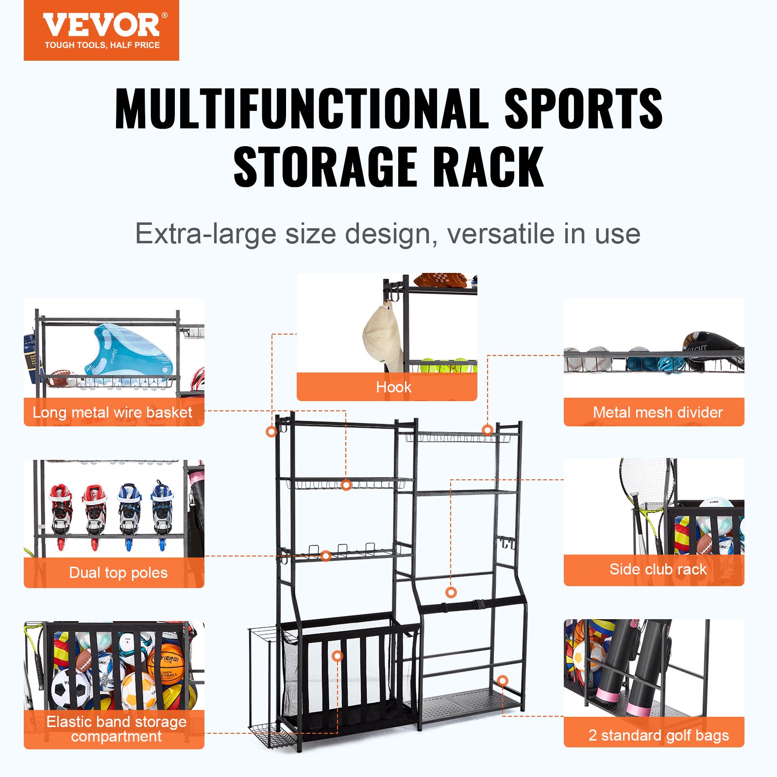 Golf Storage Garage Organizer, - Sports Equipment Organizer recension och pris
