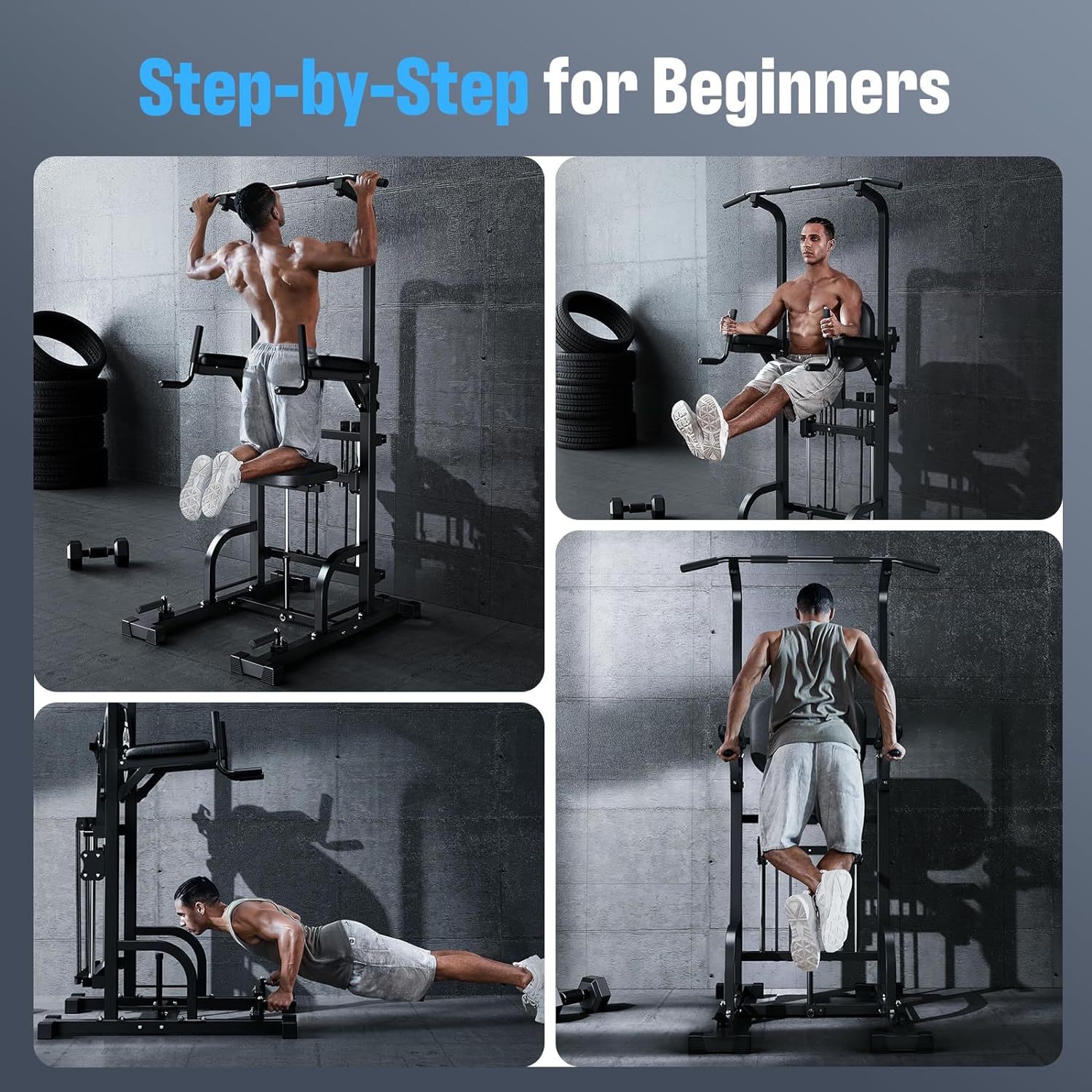 Power Tower Pull-Up Dip Statio - Sports Equipment For Home recension och pris