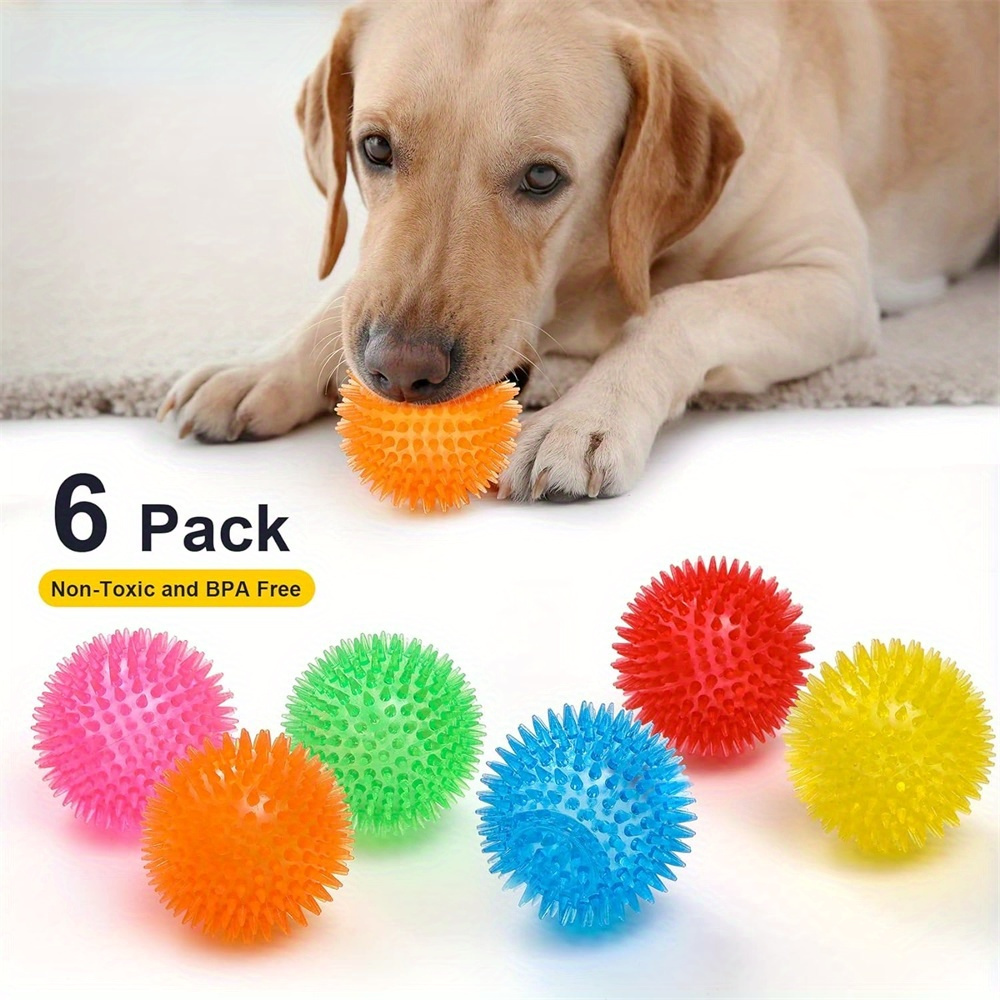 6pcs Dog Toy Balls, Non-Toxic, - Spike Ball Game recension och pris