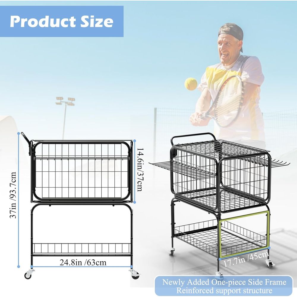 Portable Tennis Ball Cart for  - Sports Equipment For Tennis recension och pris