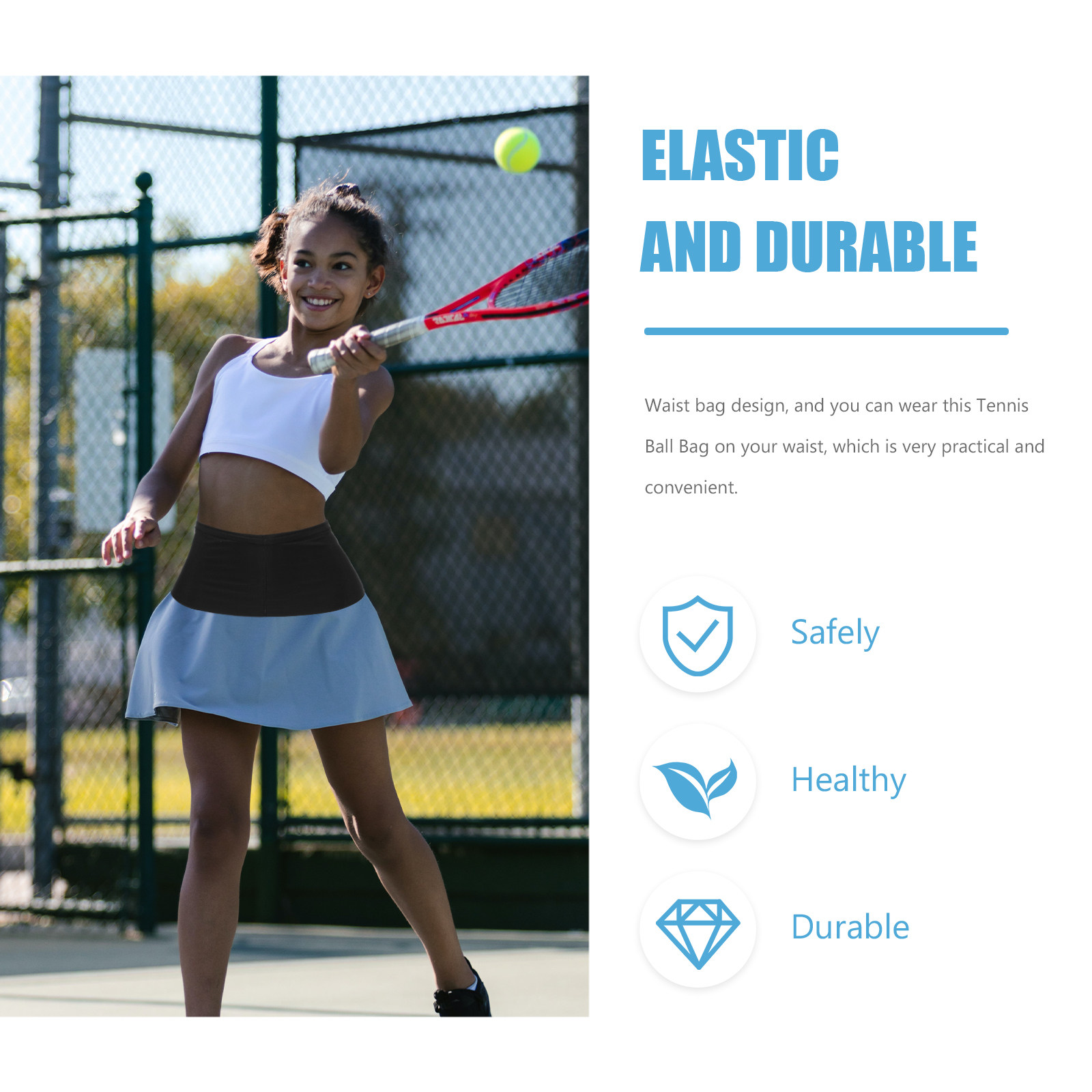Tennis Ball Waist Bag Reusable - Sports Equipment Bag recension och pris