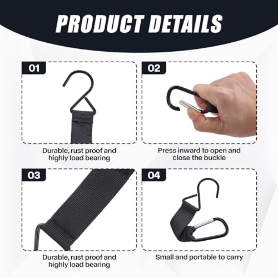 2 PCS Carabiner Fence Hooks Ny - Sports Equipment For Tennis recension och pris