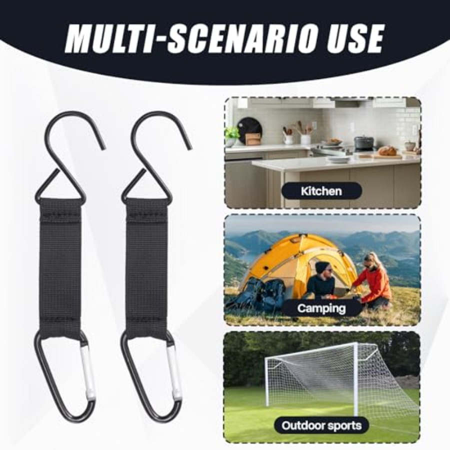 2 PCS Carabiner Fence Hooks Ny - Sports Equipment For Tennis recension och pris
