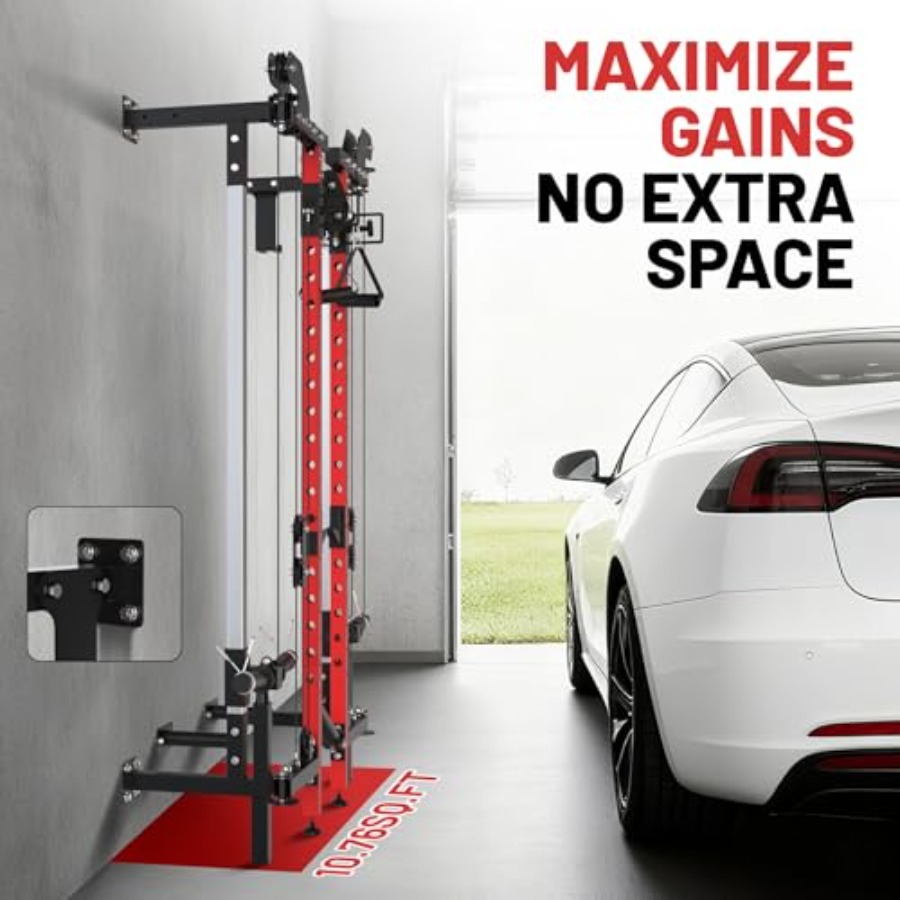 Wall Mounted Folding Squat Rac - Sports Equipment For Home recension och pris