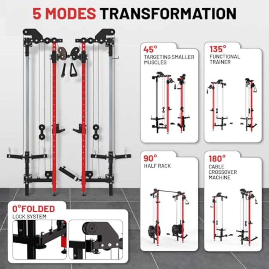Wall Mounted Folding Squat Rac - Sports Equipment For Home recension och pris